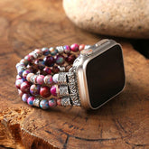 Imperial Stone Beaded Elastic Bracelet Watch Band